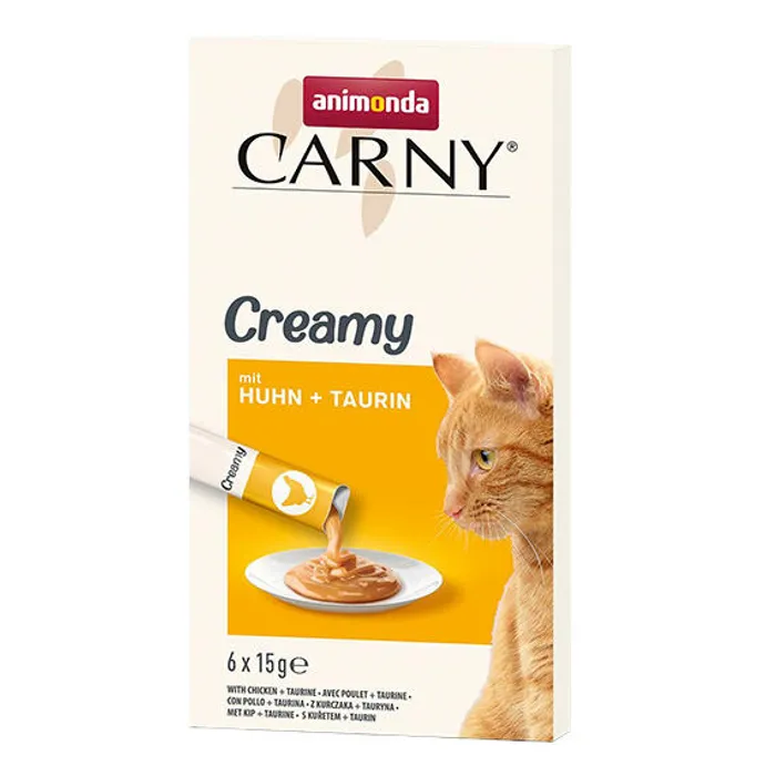 Hauptproduktbild Animonda CARNY Creamy Chicken, krémový pamlsek, kuře s taurinem, 6 x 15 g