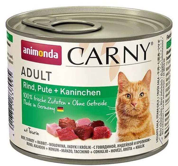 Hauptproduktbild ANIMONDA konzerva CARNY Adult - hovězí, krůta, králík 200g
