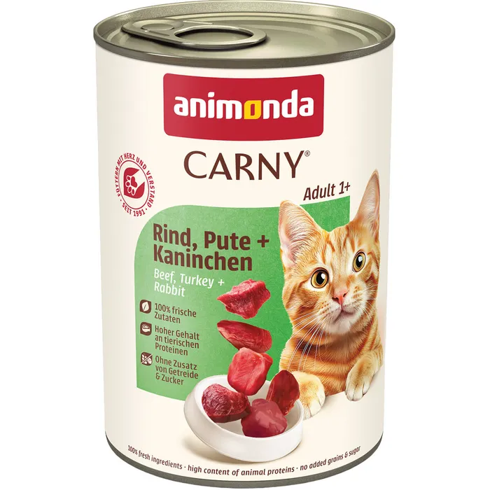 Hauptproduktbild ANIMONDA konzerva CARNY Adult - hovězí, krůta, králík 400g