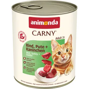 ANIMONDA Dosenfutter CARNY Adult - Rind, Truthahn, Kaninchen 800g