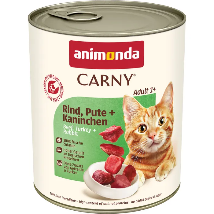 Hauptproduktbild ANIMONDA konzerva CARNY Adult - hovězí, krůta, králík 800g