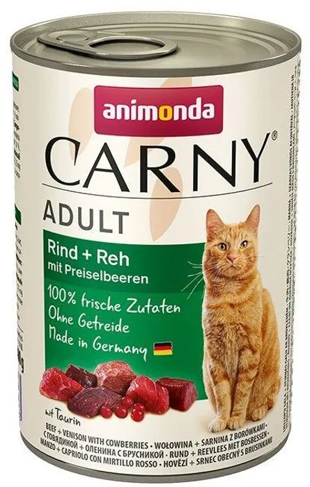 Hauptproduktbild ANIMONDA konzerva CARNY Adult - hovězí, srnčí,brusinky 400g