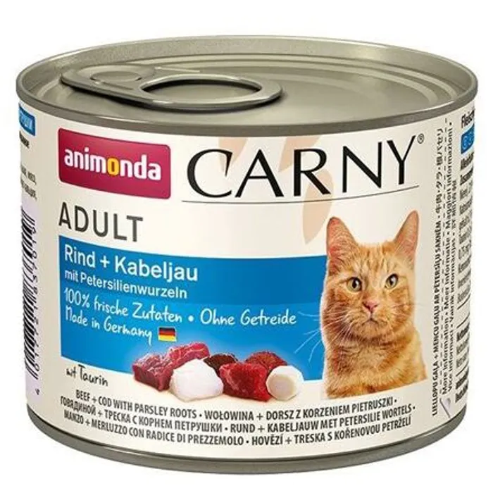 Hauptproduktbild ANIMONDA konzerva CARNY Adult - hovězí, treska, petržel 200g