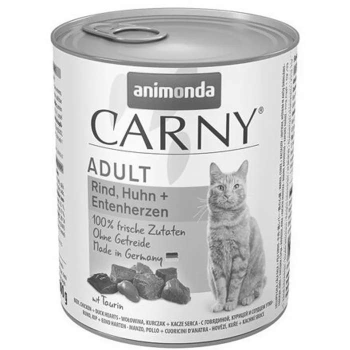 Hauptproduktbild ANIMONDA konzerva CARNY Adult - hovězí,kuře,kachní srdce 800g