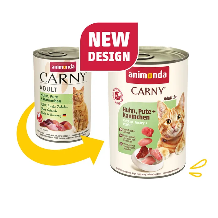Hauptproduktbild ANIMONDA konzerva CARNY Adult - kuře, krůta+králík 400g