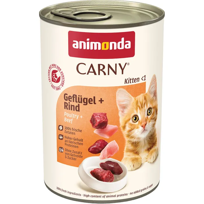 Hauptproduktbild ANIMONDA konzerva CARNY Kitten - hovězí + drůbež 400g