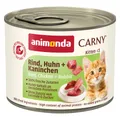 ANIMONDA Dosenfutter CARNY Kitten - Rind, Huhn + Kaninchen 200g