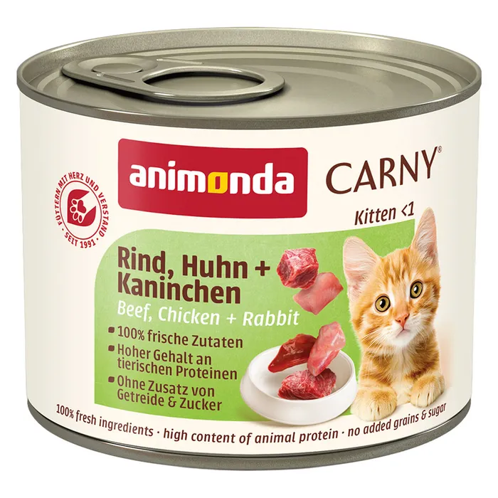 Hauptproduktbild ANIMONDA konzerva CARNY Kitten - hovězí, kuře+ králík 200g