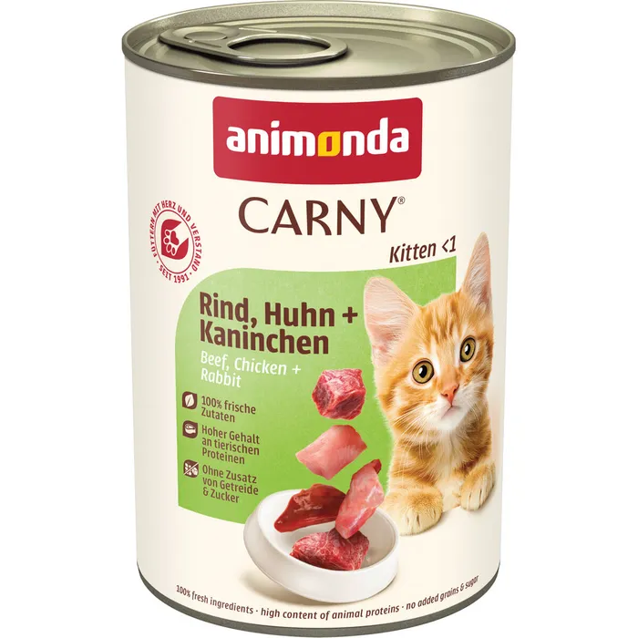 Hauptproduktbild ANIMONDA konzerva CARNY Kitten - hovězí, kuře, králík 400g