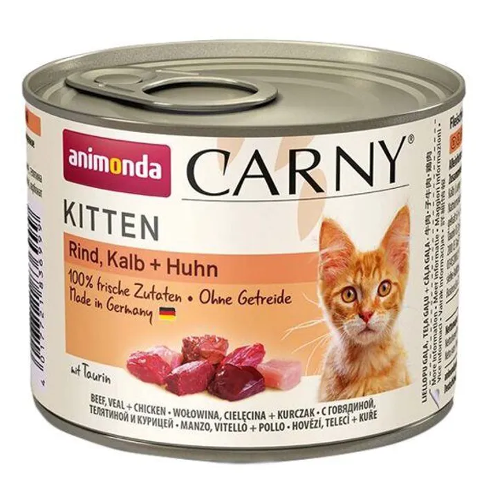 Hauptproduktbild ANIMONDA konzerva CARNY Kitten - telecí + kuřecí + krůta 200g