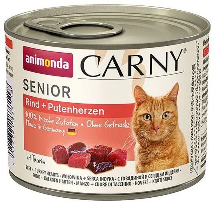 Hauptproduktbild ANIMONDA konzerva CARNY Senior - hovězí, krůtí srdce 200g