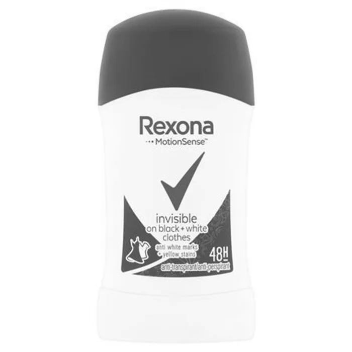 Hauptproduktbild Antiperspirant "Invisible Black & White", tuhý, 40 ml, dámský, REXONA