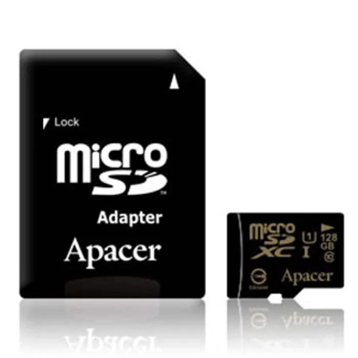 Hauptproduktbild Apacer paměťová karta Secure Digital, 128GB, micro SDXC, AP128GMCSX10U1-R, UHS-I U1 (Clas