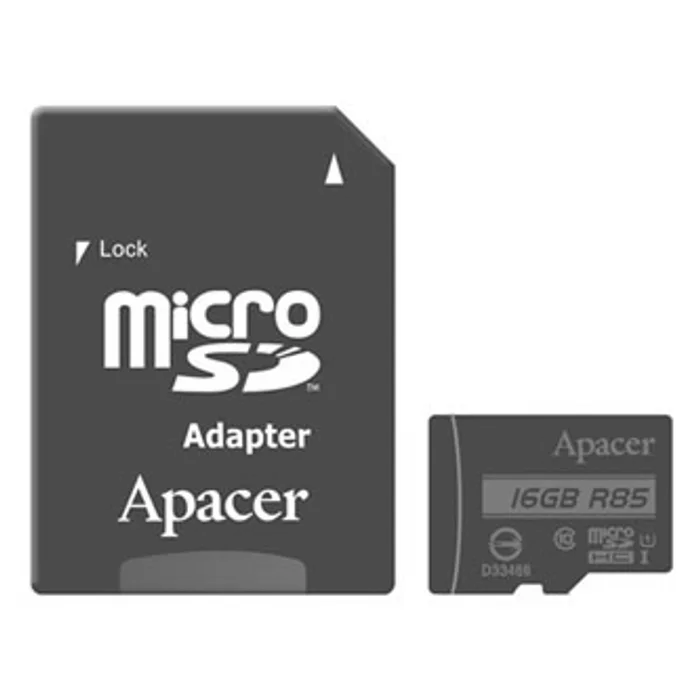Hauptproduktbild Apacer paměťová karta Secure Digital, 16GB, micro SDHC, AP16GMCSH10U5-R, UHS-I U1 (Class