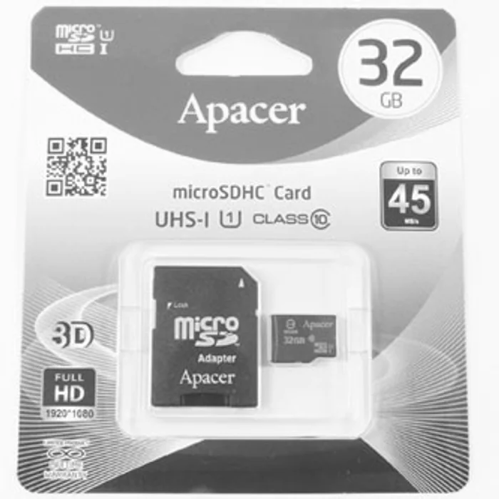 Hauptproduktbild Apacer paměťová karta Secure Digital, 32GB, micro SDHC, AP32GMCSH10U1-R, UHS-I U1 (Class