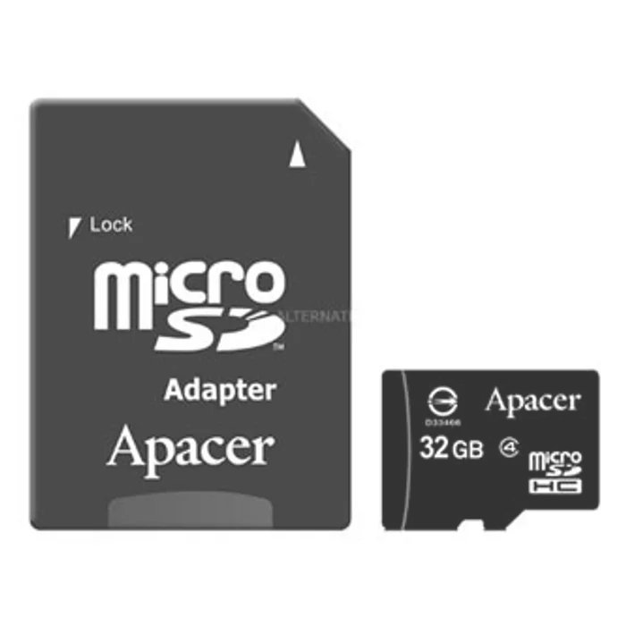Hauptproduktbild Apacer paměťová karta Secure Digital, 32GB, micro SDHC, AP32GMCSH4-R, Class 4, s adaptére