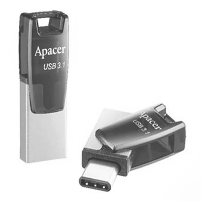 Hauptproduktbild Apacer USB flash disk OTG, USB 3.0 (3.2 Gen 1), 16GB, AH180, červený, AP16GAH180R-1, USB
