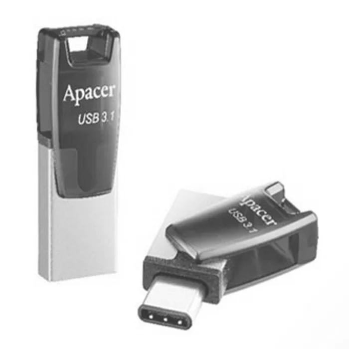Hauptproduktbild Apacer USB flash disk OTG, USB 3.0 (3.2 Gen 1), 32GB, AH180, červený, AP32GAH180R-1, USB