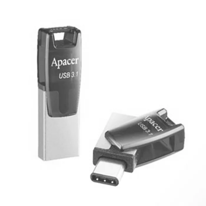 Hauptproduktbild Apacer USB flash disk OTG, USB 3.0 (3.2 Gen 1), 64GB, AH180, červený, AP64GAH180R-1, USB