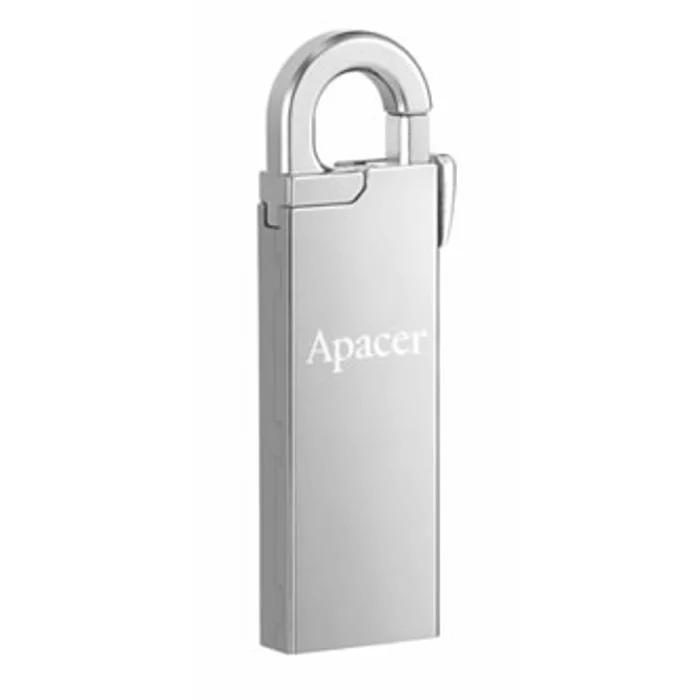 Hauptproduktbild Apacer USB flash disk, USB 2.0, 64GB, AH13A, stříbrný, AP64GAH13AS-1, USB A, s karabinkou