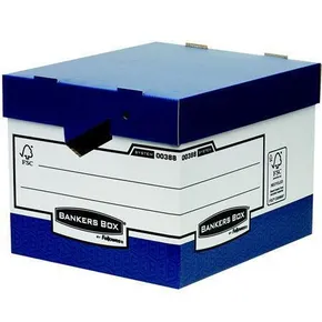 Archivbehälter BANKERS BOX®, Karton, Deckel verschließbar, FELLOWES [10 Stück]
