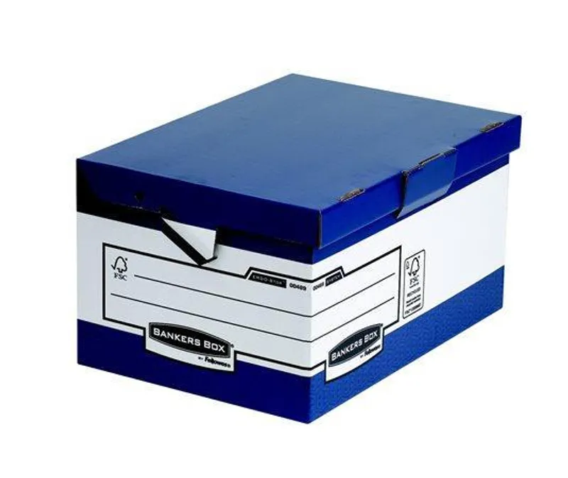 Hauptproduktbild Archivační kontejner "BANKERS BOX®", modrá, ergonomické rukojeti, uzaviratelné víko, FELLO