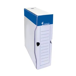 Archivbox, weiß, Karton, A4, 80 mm, VICTORIA
