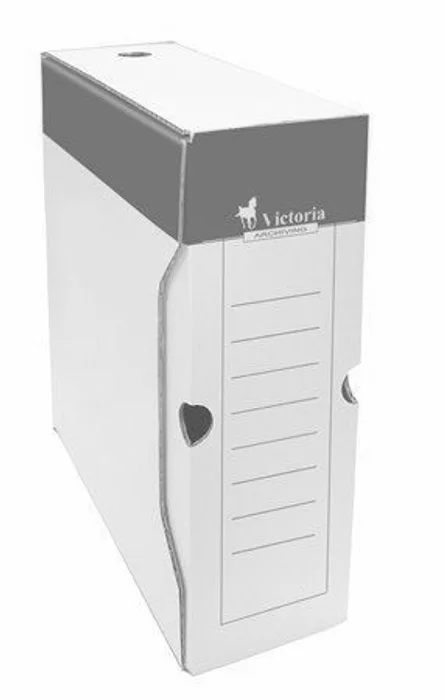 Hauptproduktbild Archivační krabice, červeno-bílá, karton, A4, 100 mm, VICTORIA