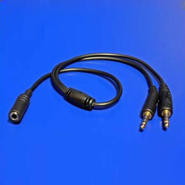 Hauptproduktbild Audio Redukce, Jack, Jack (3,5 mm) F (2-pólový)-Jack (3,5mm) 2x M, 0, stereo, černá