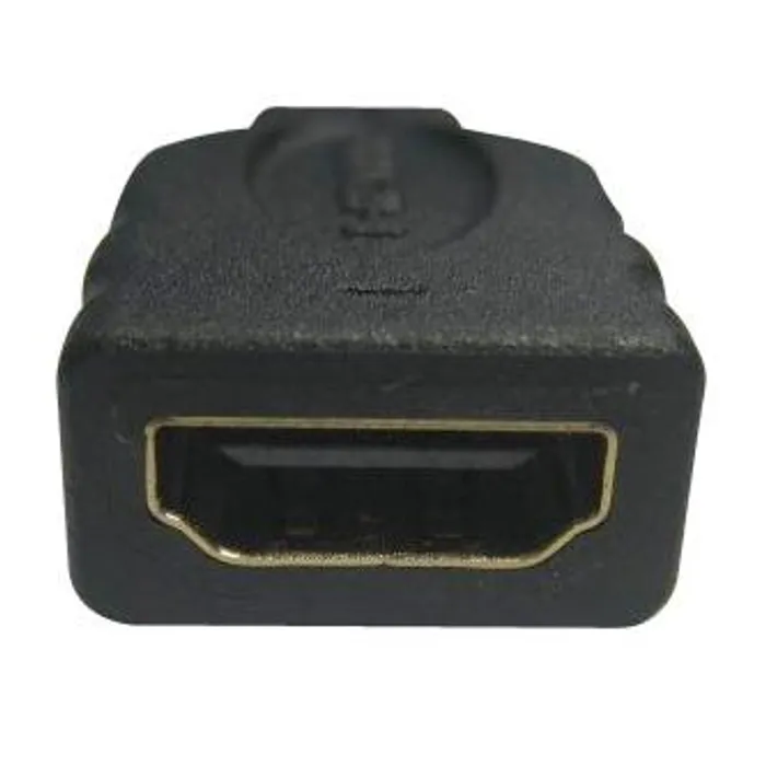 Hauptproduktbild Audio/video Redukce, HDMI (micro) M-HDMI F, 0, černá, Logo, zlacené konektory