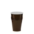 Automatenbecher (PS) braun/weiß durchmesser 70mm 180ml [100 St.]