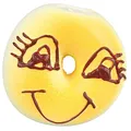 Bagel mit Gesicht, Latexspielzeug mit Sound, ca. 6 cm