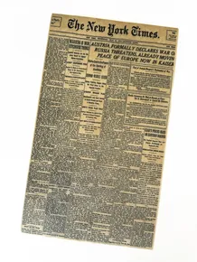 Geschenkpapier Pergamentersatz + Wachs - Druck ZEITUNG 33 x 40cm [500 Stück]