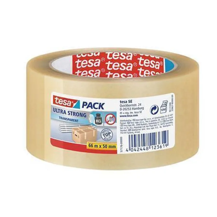 Hauptproduktbild Balicí páska "Ultra Strong 57176", průhledná, 50 mm x 66 m, TESA [6 ks]