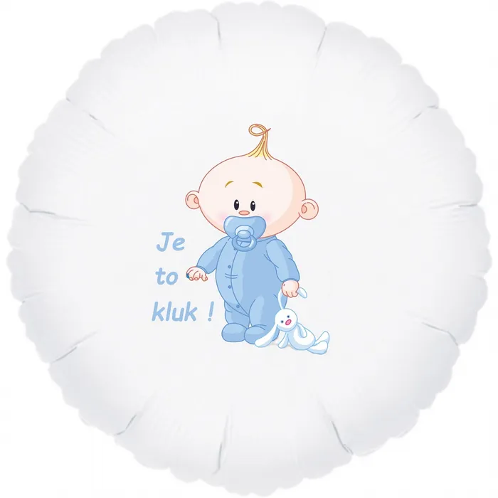 Hauptproduktbild Balónek bílý fóliový kruh Je to kluk! - kruh