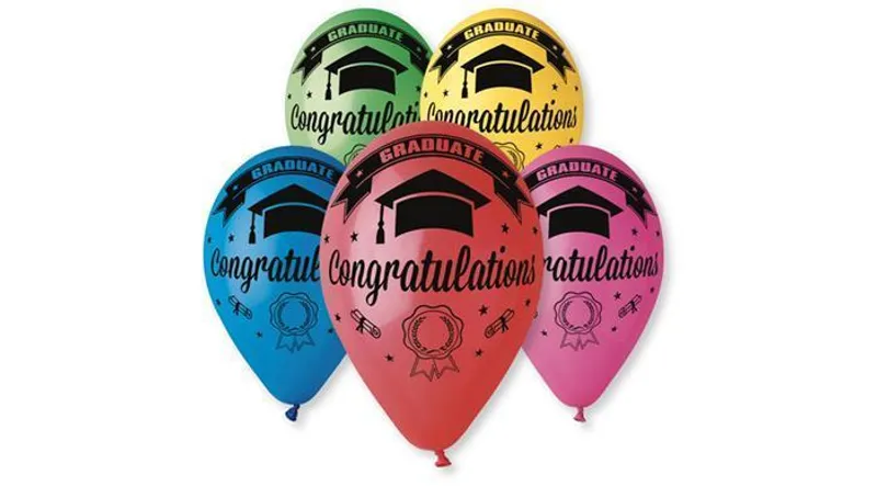 Hauptproduktbild Balónek "Congratulations Graduate", 30 cm, mix barev