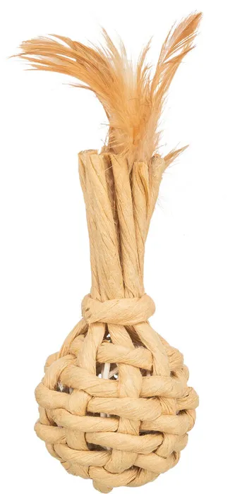 Hauptproduktbild Baňka XXL z papírové příze, 15 cm, s rolničkou a peřím