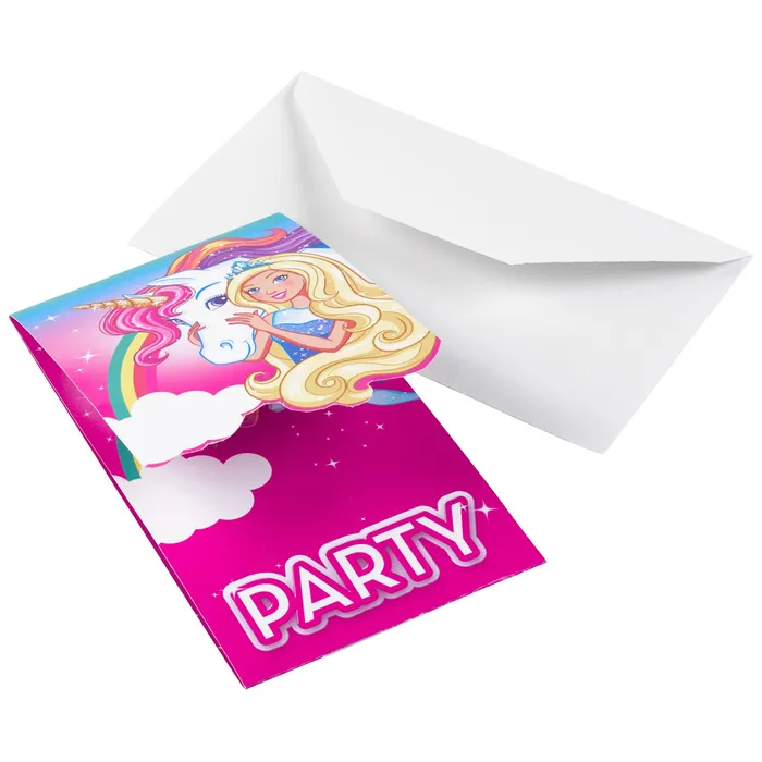 Hauptproduktbild Barbie pozvánky na party 8 ks