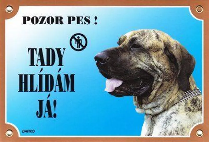 Hauptproduktbild Barevná cedulka Pozor pes, Brazilská fila