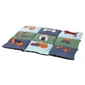 Weiteres Produktbild Farbige weiche Matte PATCHWORK 80 x 55 cm, rutschfest, - blau/grün
