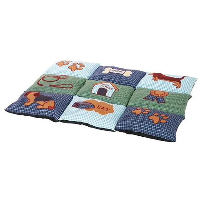 Hauptproduktbild Barevná měkká podložka PATCHWORK 80 x 55 cm, protiskluzová, - modro/zelená