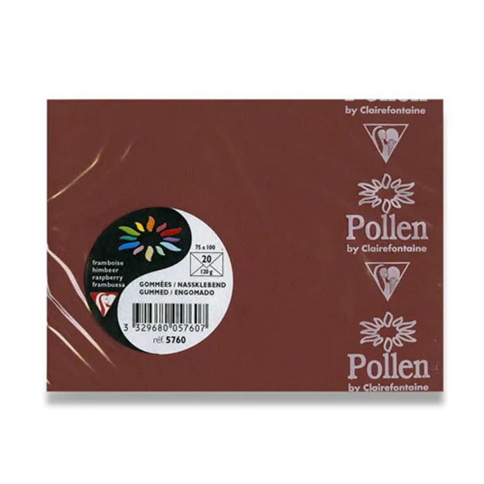 Hauptproduktbild Barevná obálka Clairefontaine hnědá, 75 x 100 mm [20 ks]