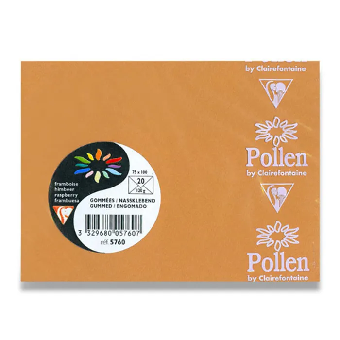 Hauptproduktbild Barevná obálka Clairefontaine oranžová, 75 x 100 mm [20 ks]