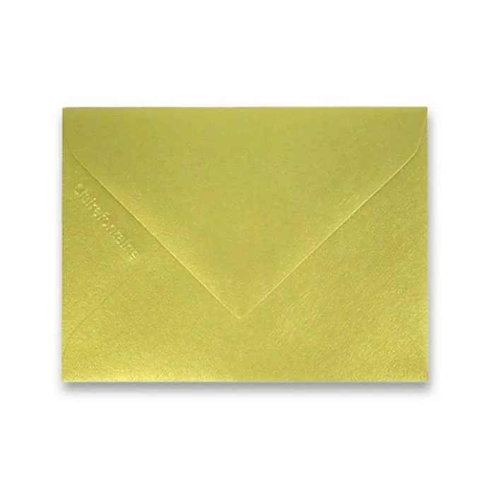 Hauptproduktbild Barevná obálka Clairefontaine zlatá, 75 x 100 mm [20 ks]
