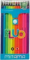 NEON-Farbkreide, 12 Farben, rund, MITAMA 62826