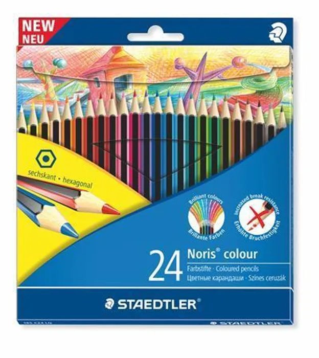 Hauptproduktbild Barevné pastelky "Noris Colour", 24 barev, šestihranné, STAEDTLER