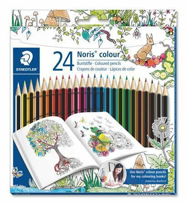 Hauptproduktbild Barevné pastelky "Noris Colour", Johanna Basford lim. edice, sada, šestihranná, STAEDTLER