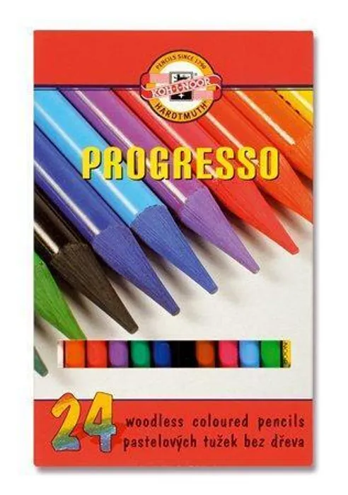 Hauptproduktbild Barevné pastelky "Progresso 8758/24", 24ks, bez dřeva, KOH-I-NOOR