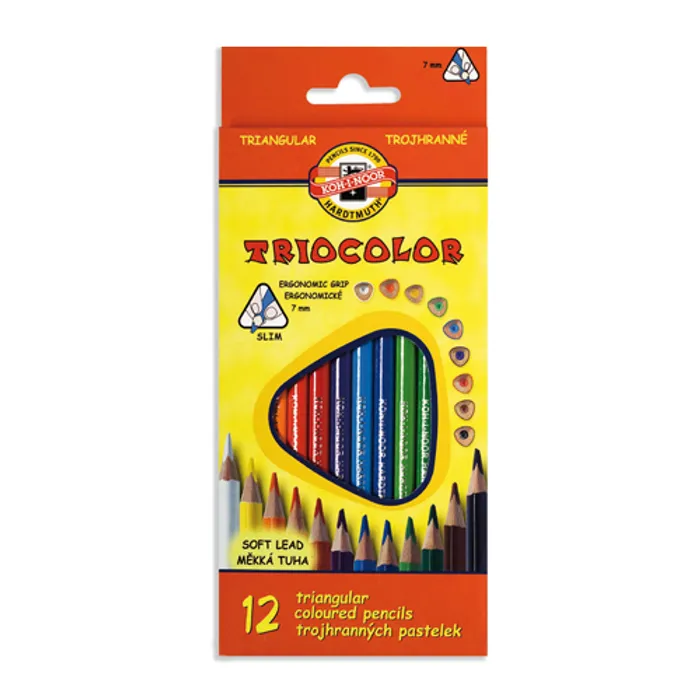 Hauptproduktbild Barevné pastelky "Triocolour 3132/12", 12ks, trojhranné, KOH-I-NOOR