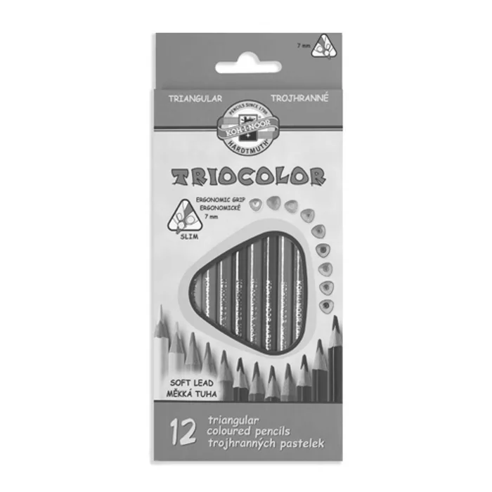 Hauptproduktbild Barevné pastelky "Triocolour 3132/12", 12ks, trojhranné, KOH-I-NOOR